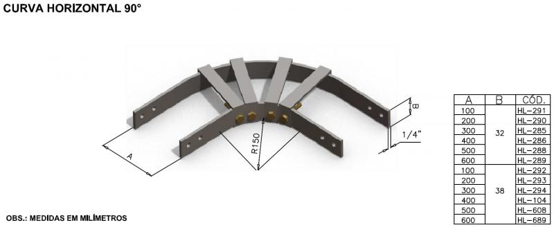 Curva horizontal 90g