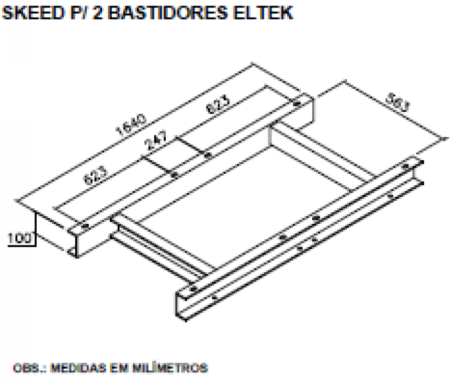 ESTEIRA OUTDOOR - SKEED P/ 2 BASTIDORES ELTEK