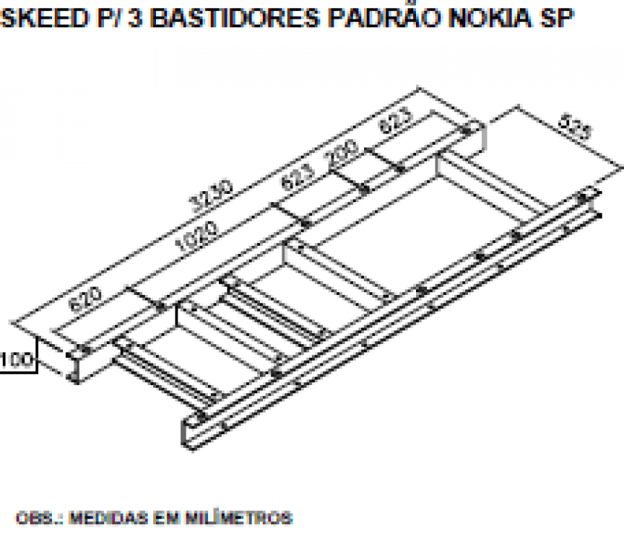 ESTEIRA OUTDOOR - SKEED P/ 3 BASTIDORES PADRÃO NOKIA SP