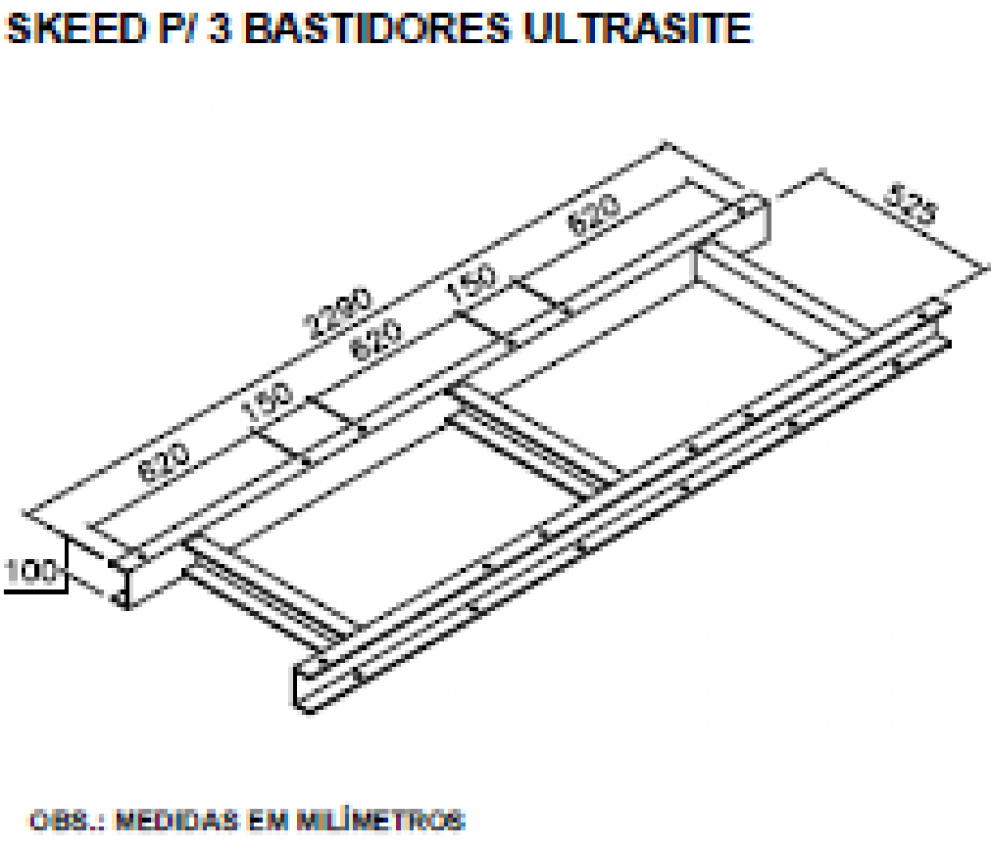 ESTEIRA OUTDOOR - SKEED P/ 3 BASTIDORES ULTRASITE