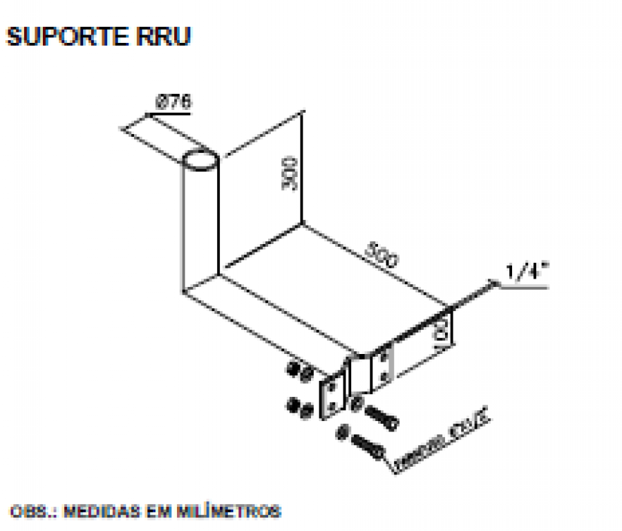 ESTEIRA OUTDOOR - SUPORTE RRU
