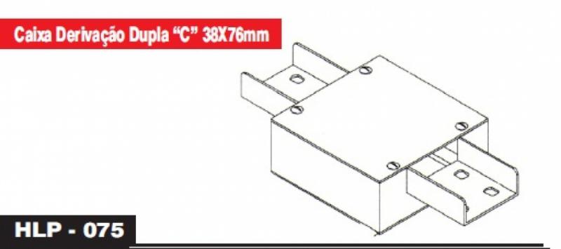 PERFILADOS E ACESSÓRIOS - Caixa Derivação Dupla “C” 38X76mm