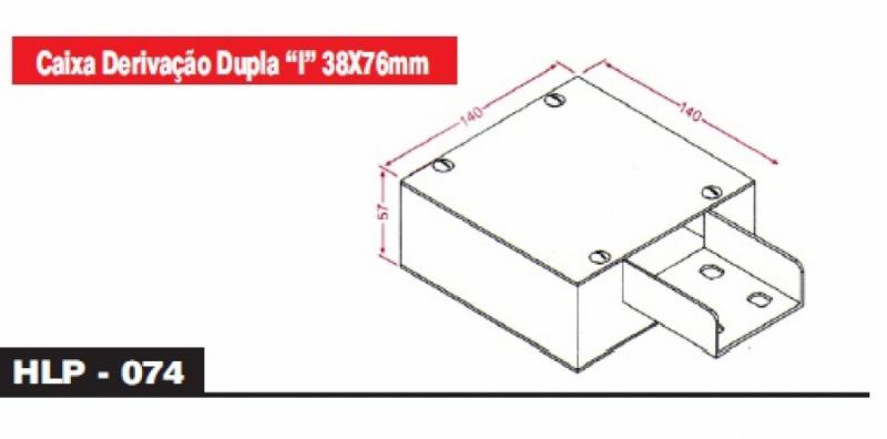 PERFILADOS E ACESSÓRIOS - Caixa Derivação Dupla “I” 38X76mm