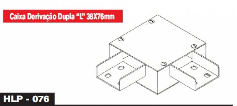 PERFILADOS E ACESSÓRIOS - Caixa Derivação Dupla “L” 38X76mm