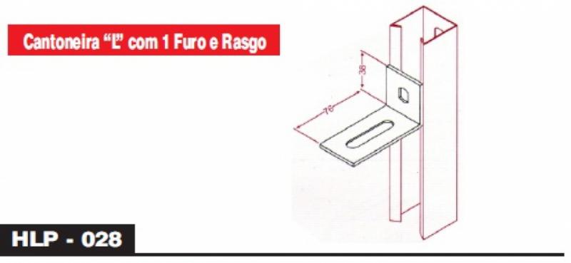 PERFILADOS E ACESSÓRIOS - Cantoneira “L” com 1 Furo e Rasgo