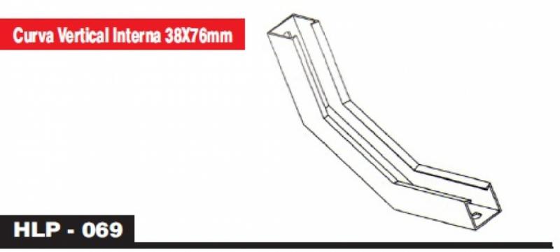 PERFILADOS E ACESSÓRIOS - Curva Vertical Interna 38X76mm
