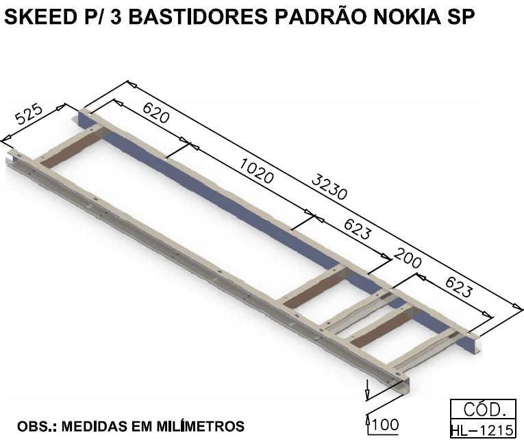 SKEED PARA 3 BASTIDORES PADRÃO NOKIA                              