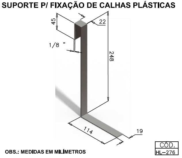 Suporte para fix. de calhas plasticas