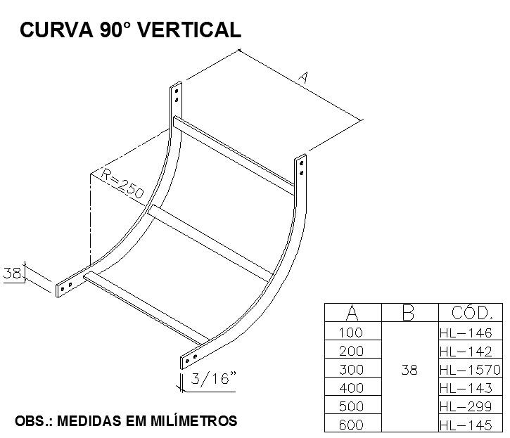 CURVA 90 VERTICAL                                                 