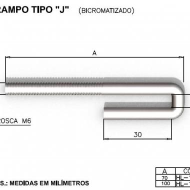 Grampo tipo J
