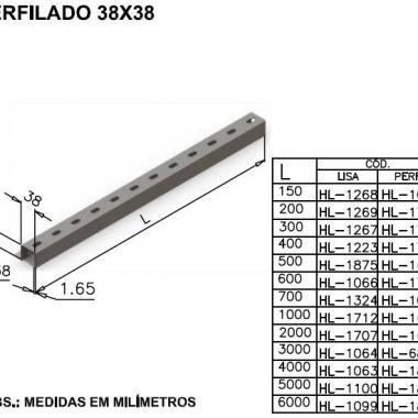 Perfilado 38x38